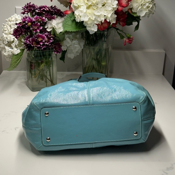 Coach Mineral Soho Pleat Patent Shoulder Tote Bag + COA +Coach Dust Bag NWT! - Picture 9 of 14